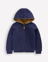 Boden Reversible Borg Hoody - College Navy