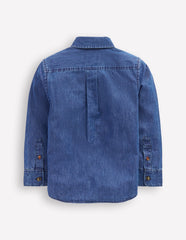 Boden Denim Shirt - Mid Vintage Denim (Mid Wash)
