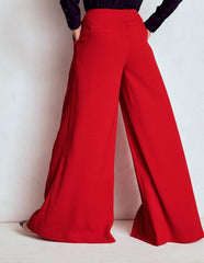 Boden Regent Wide Leg Pants - Poppy Red