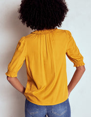 Boden Ria Short Sleeve Top - Golden Rye