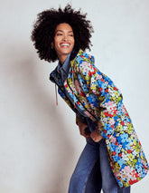 Boden Wells Waterproof Hooded Coat - Multi, Flowerbed Cluster