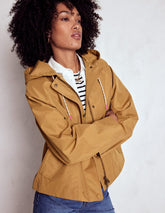Boden Cropped Rain Mac - Hazelnut Brown