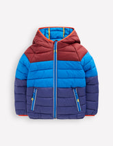 Boden Pack - Away Padded Jacket - Blue Colour Block