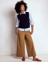 Boden Pull - on Cropped Pants - Hazelnut Brown