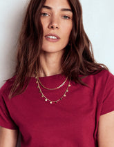 Boden Supersoft Boat Neck T-shirt - Burgundy Red