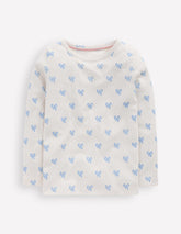 Boden Long Sleeve Pointelle Top - Multi Bows