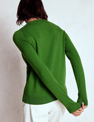 Boden Emilia Cotton Crew Sweater - Promenade Green