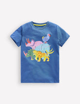 Boden Short Sleeve Riso T-shirt - Delft Extinct Animals