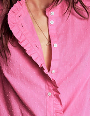 Boden Helena Cotton Dobby Top - Rose Bloom