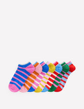 Boden 7 - Pack Trainer Socks - Multi Stripe