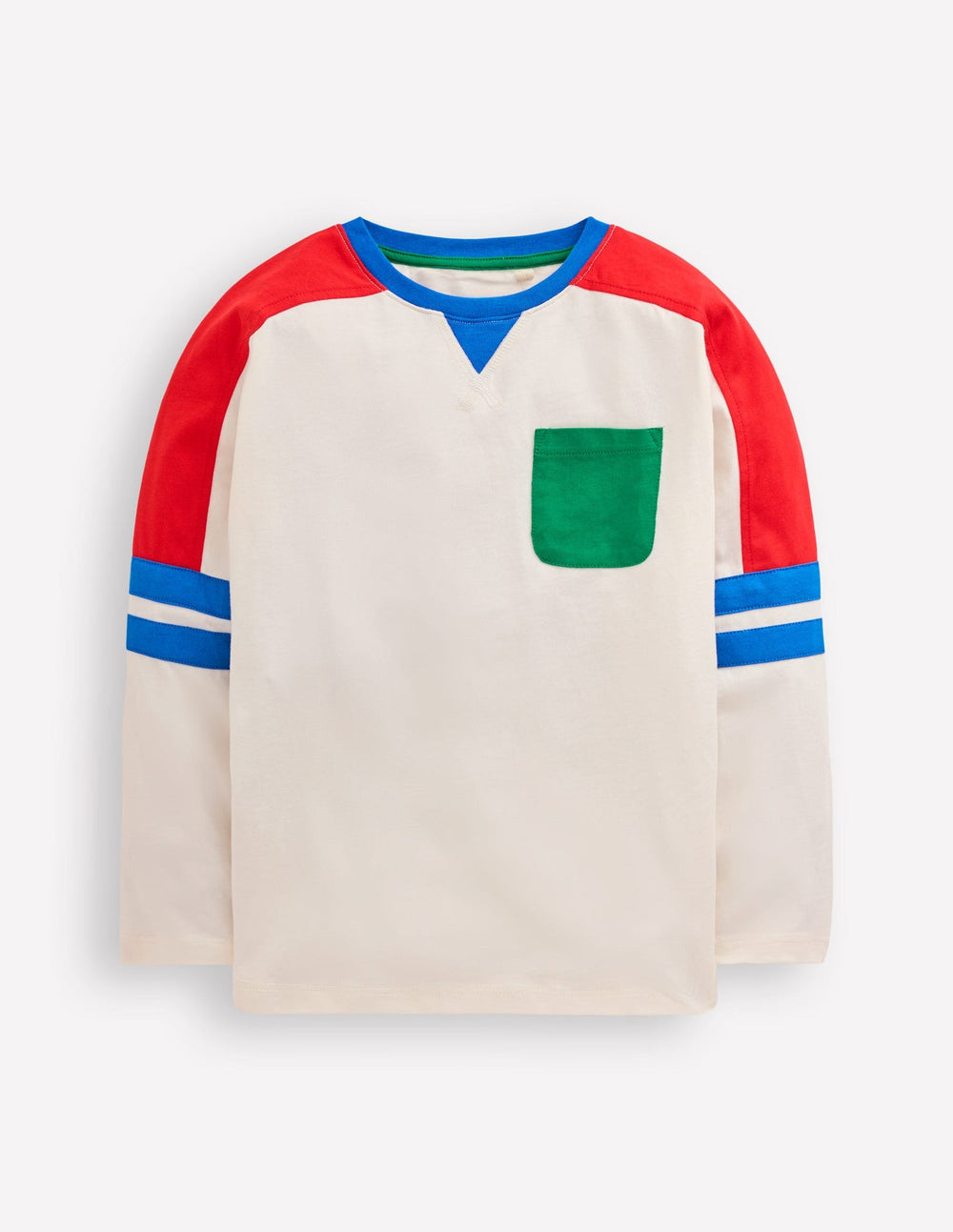 Boden Colour Block T-shirt - Soft Ivory Multi