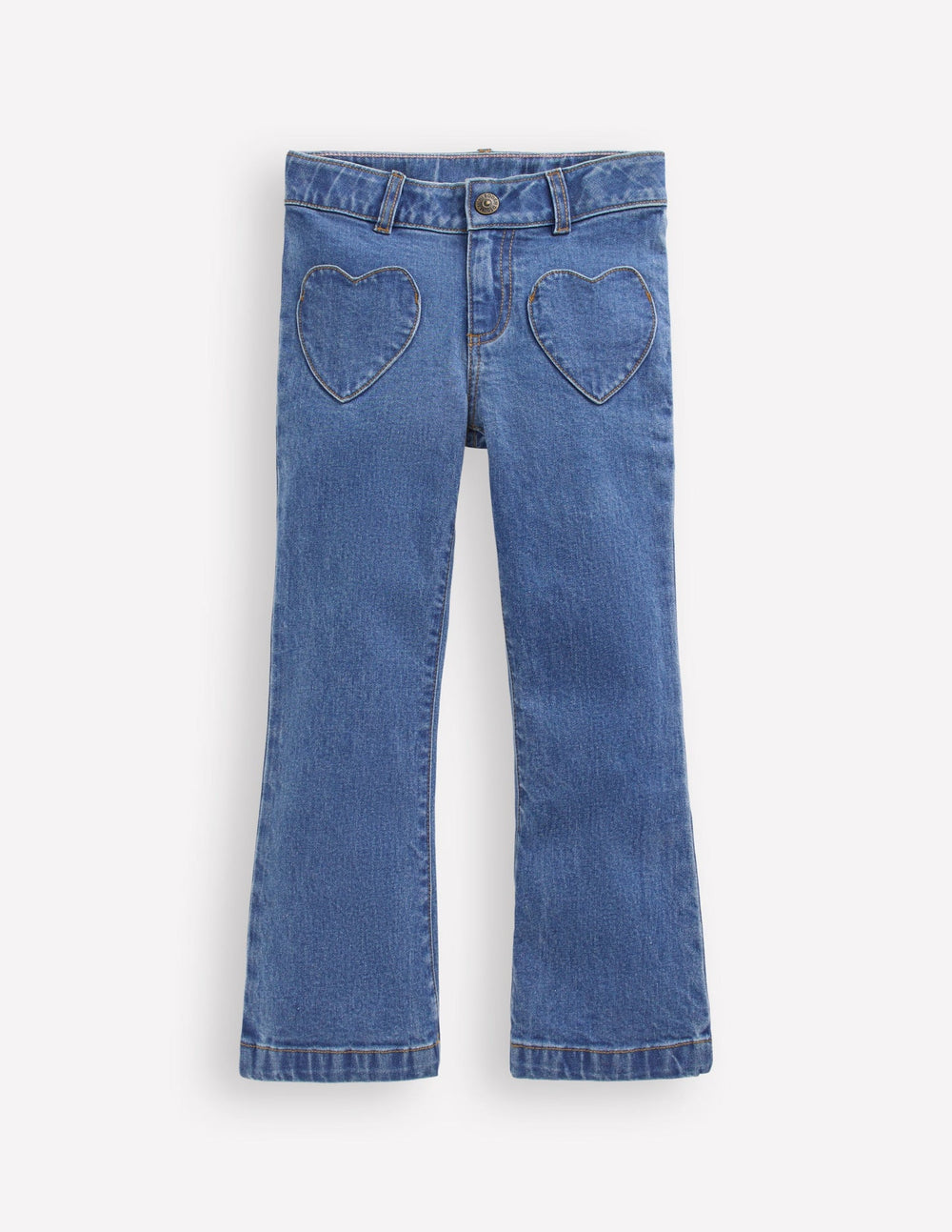 Boden Denim Kick Flare Pants - Denim Hearts