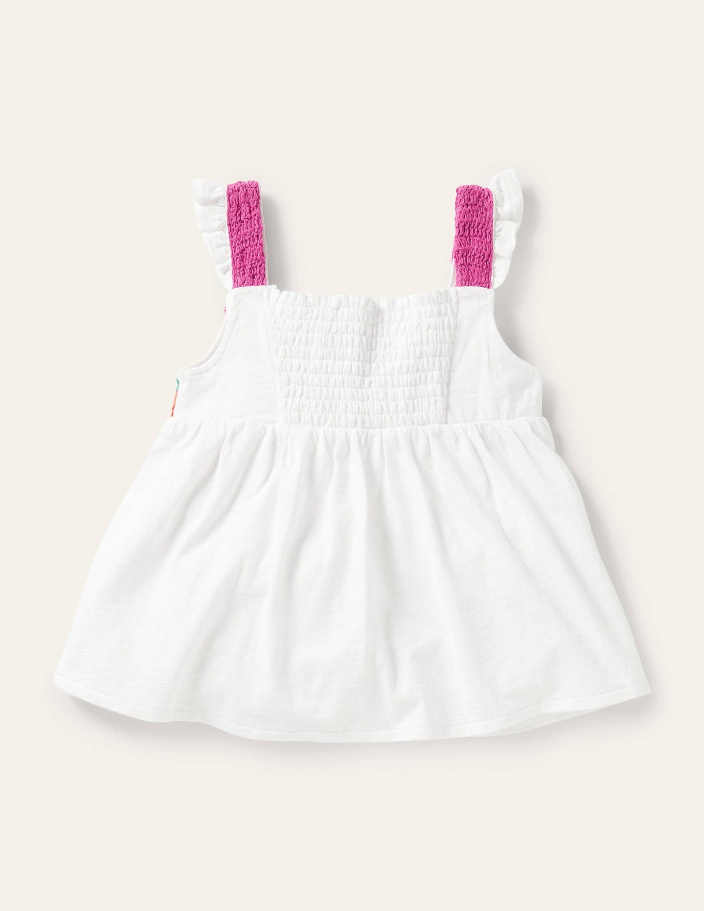 Boden Crochet Tank Top - White