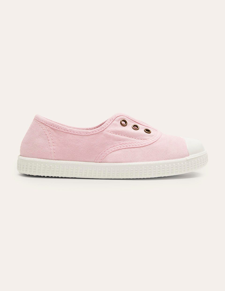 Boden Laceless Canvas Pull - ons - Cameo Pink
