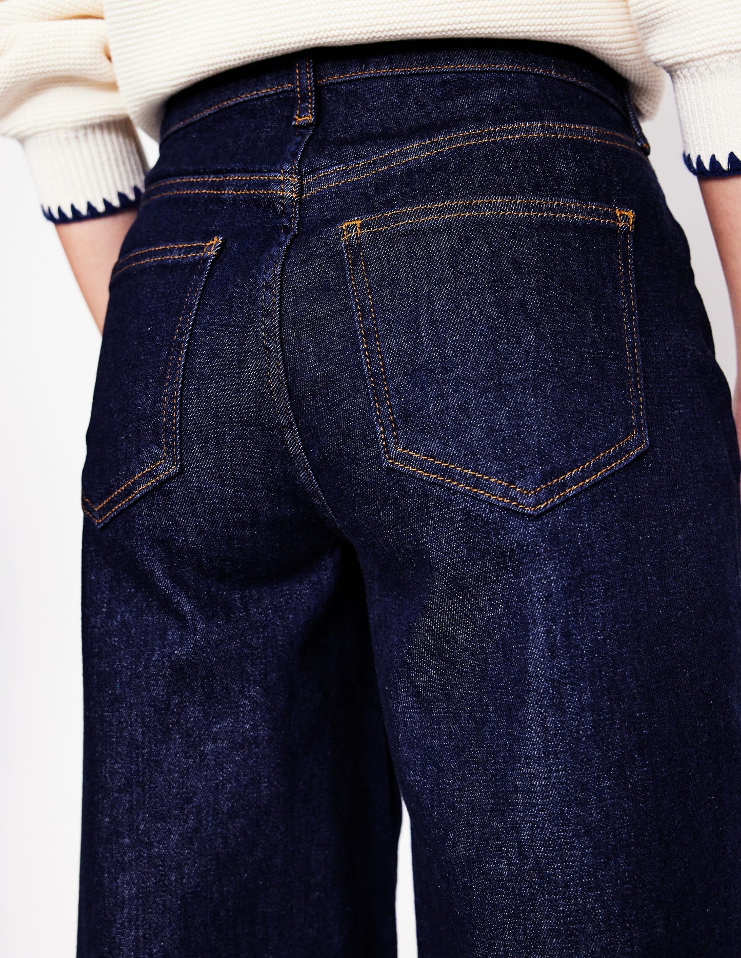 Boden High Rise Wide Leg Jeans - Indigo Rinse