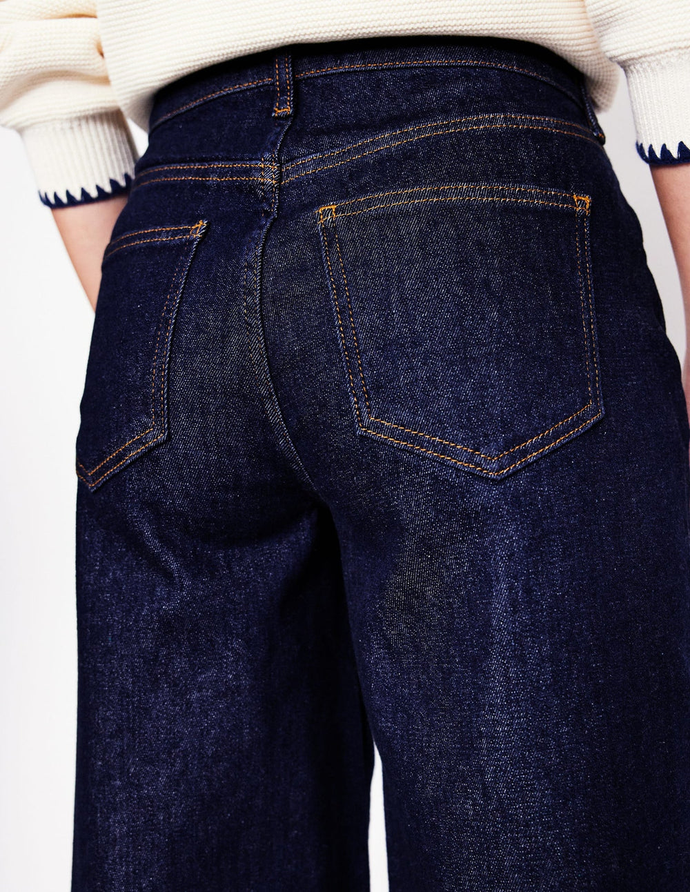 Boden High Rise Wide Leg Jeans - Indigo Rinse
