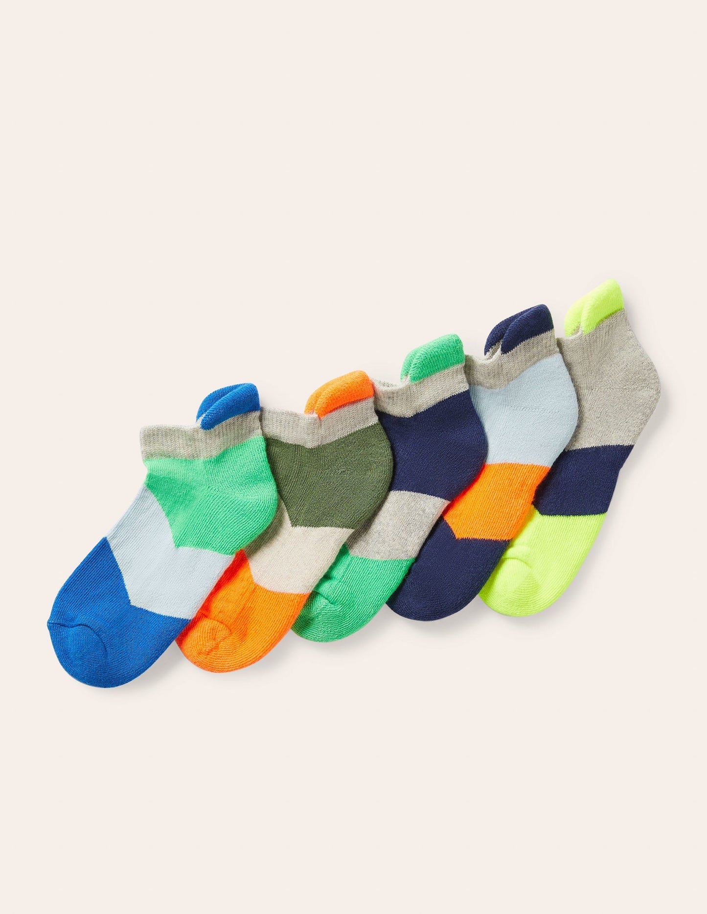 Boden Ankle Socks 5 Pack - Multi Chevron