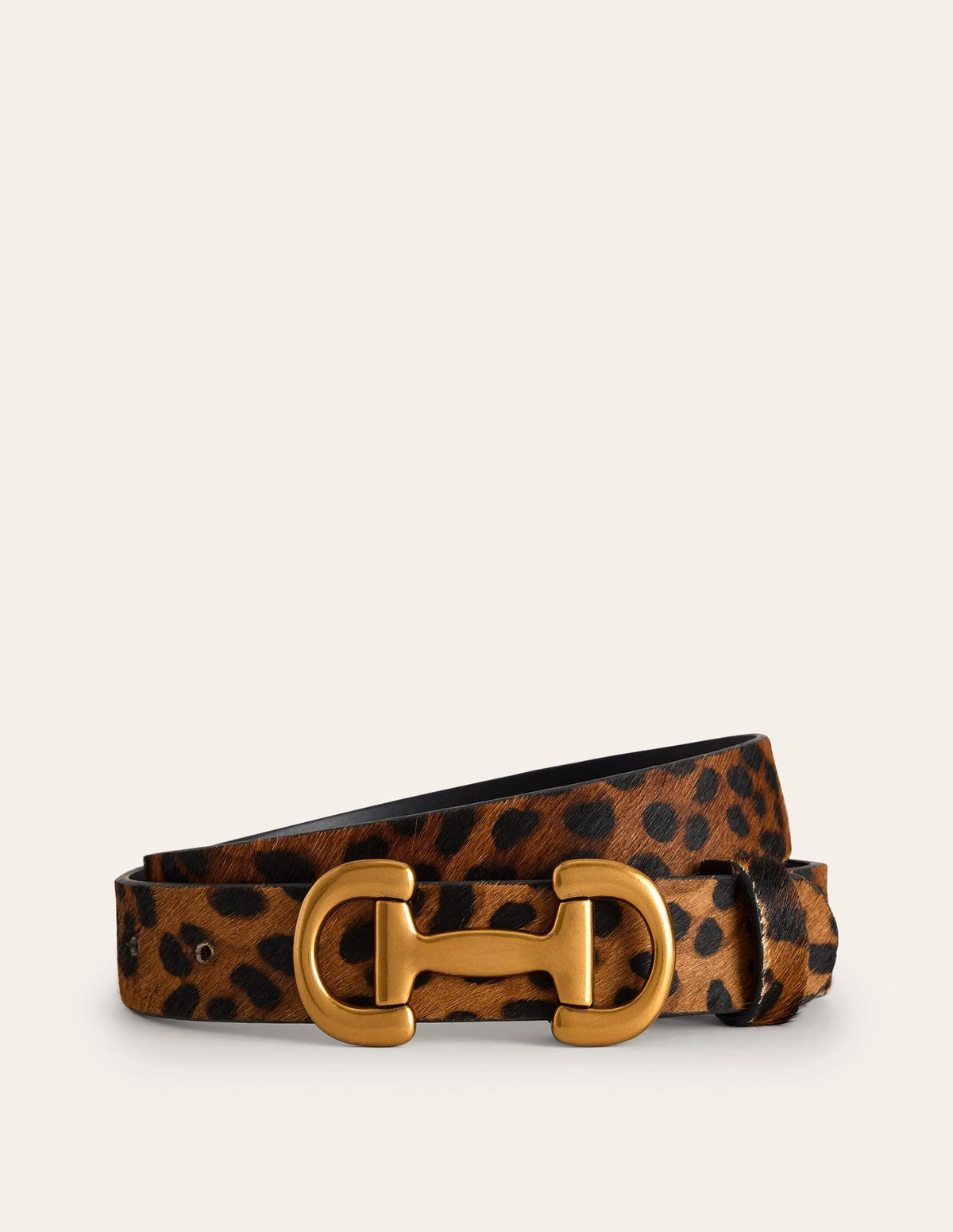 Boden Iris Snaffle - Trim Leather Belt - Leopard