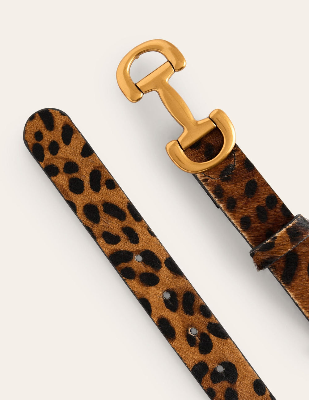 Boden Iris Snaffle - Trim Leather Belt - Leopard