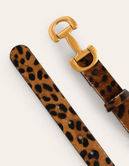 Boden Iris Snaffle - Trim Leather Belt - Leopard