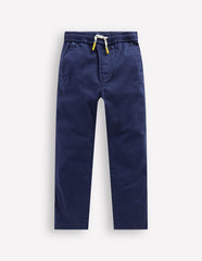 Boden Slim Pull On Trousers - College Navy Twill