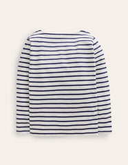Boden Ella Breton - Ivory/College Navy