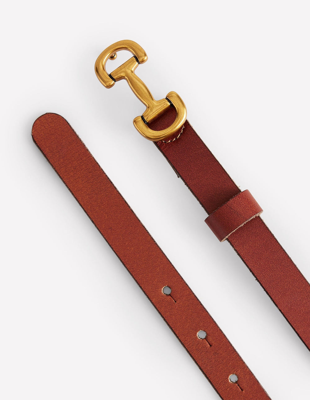 Boden Iris Skinny Snaffle Trim Belt - Tan