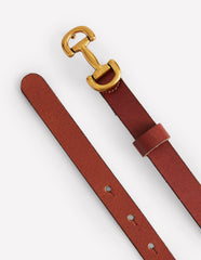 Boden Iris Skinny Snaffle Trim Belt - Tan