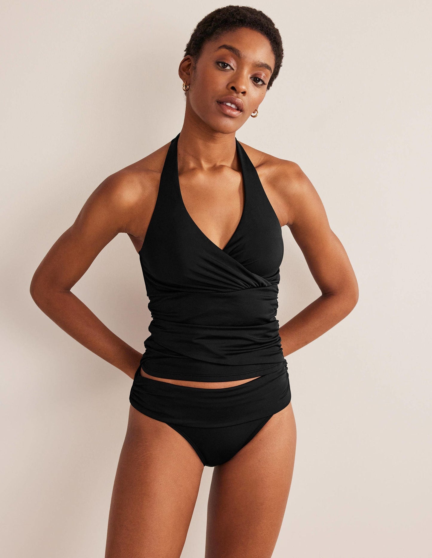 Boden Levanzo Halter Tankini Top - Black