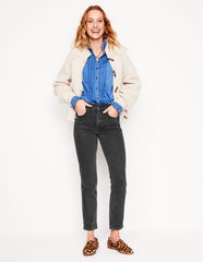Boden Girlfriend Jeans - Washed Black