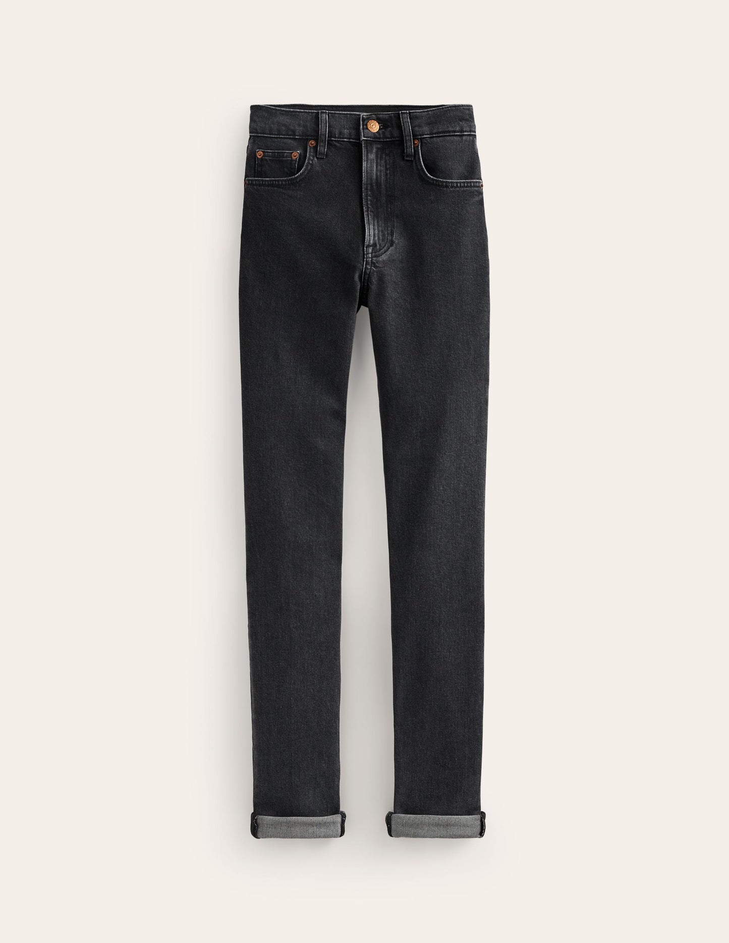 Boden Girlfriend Jeans - Washed Black