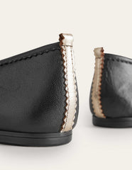 Boden Kitty Flexi Sole Ballet Flats - Black Leather