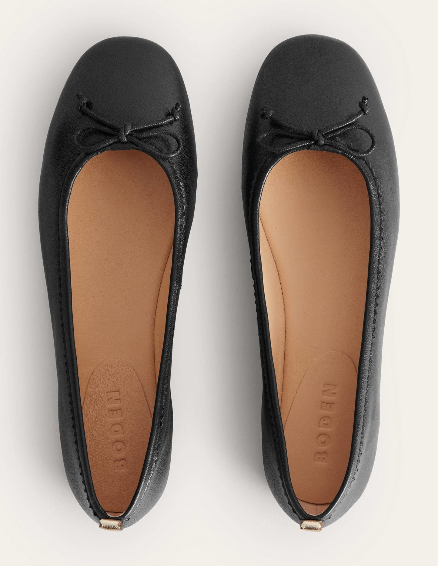 Boden Kitty Flexi Sole Ballet Flats - Black Leather
