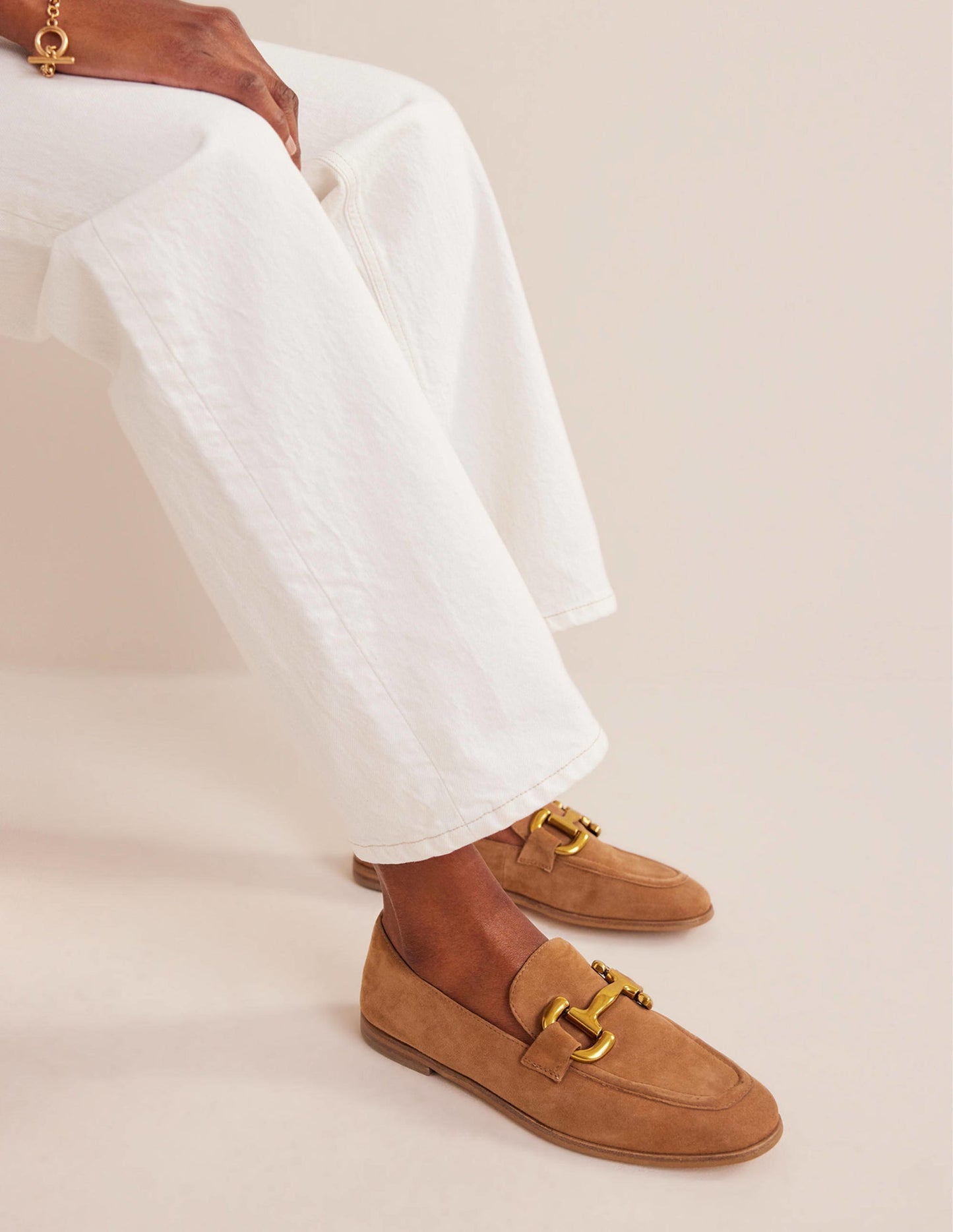 Boden Iris Snaffle Loafers - Ginger Snap Suede