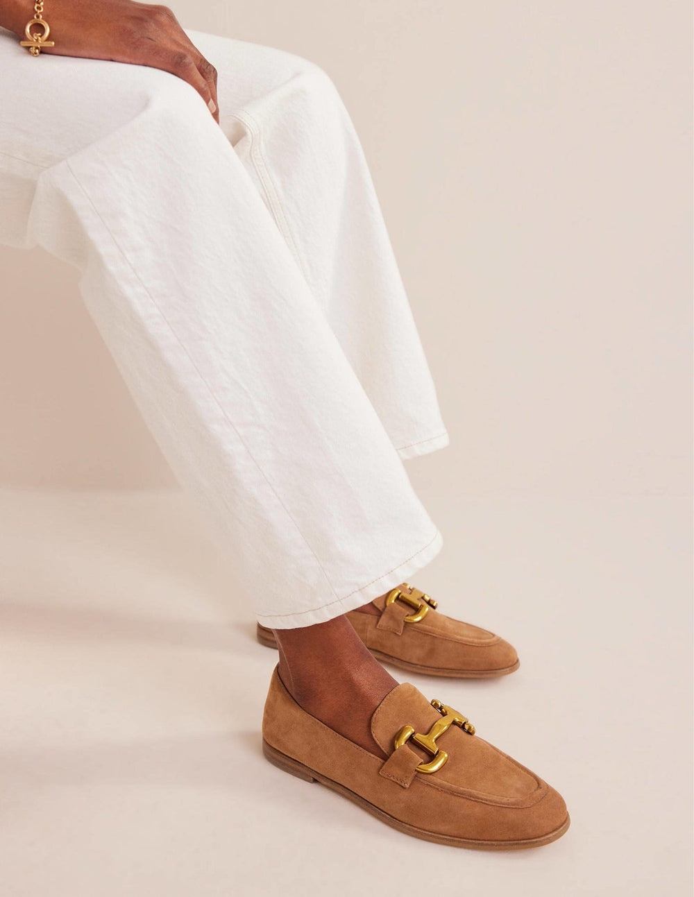 Boden Iris Snaffle Loafers - Ginger Snap Suede