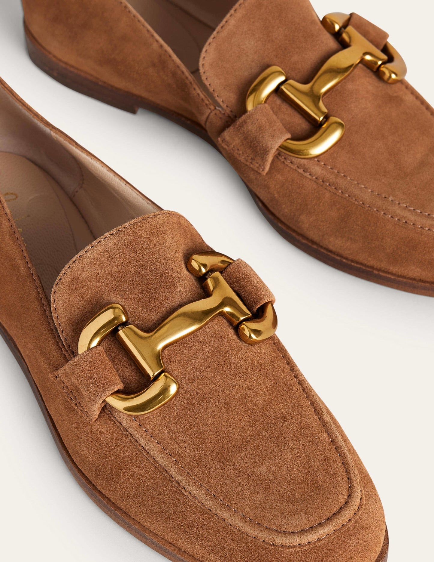 Boden Iris Snaffle Loafers - Ginger Snap Suede
