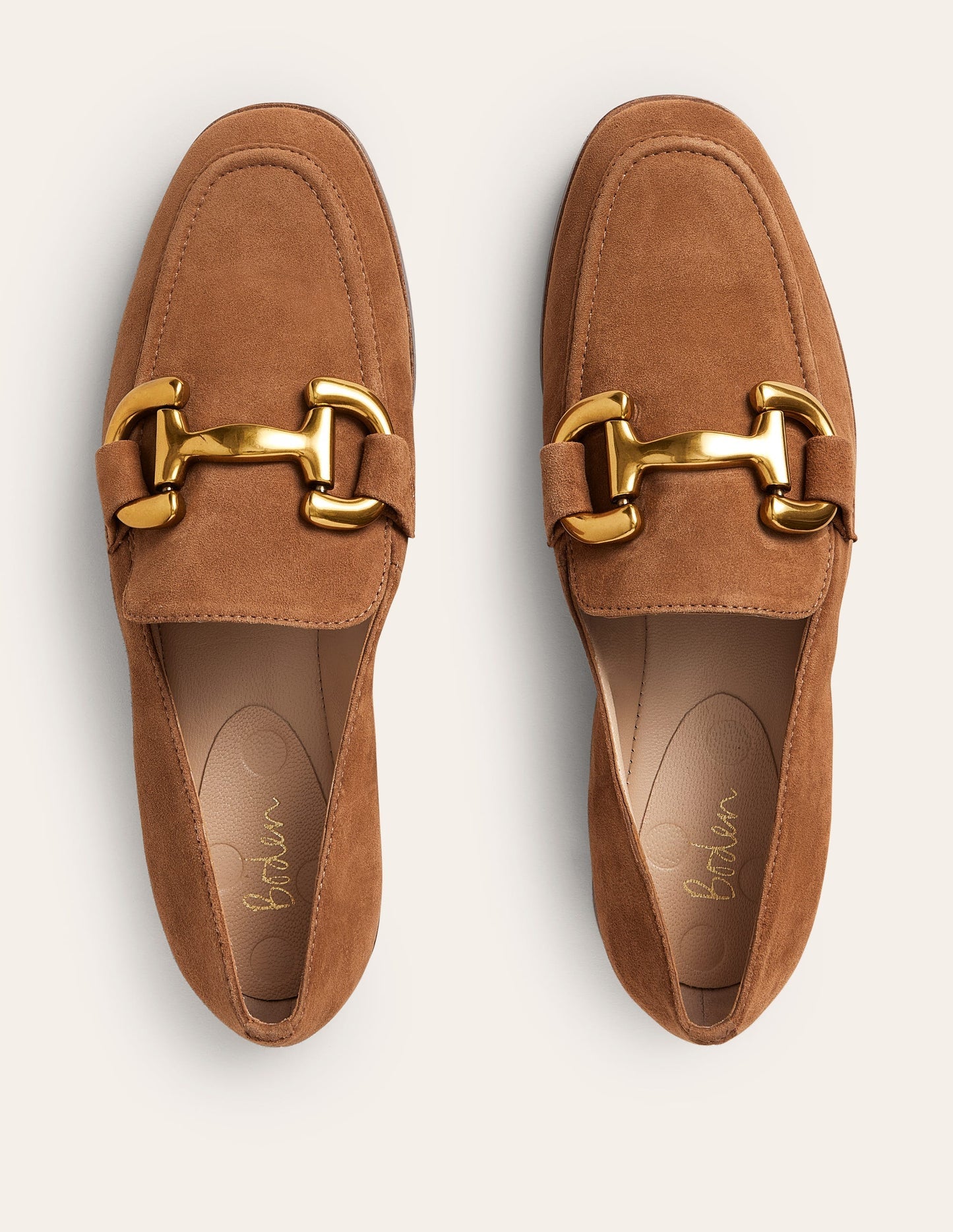 Boden Iris Snaffle Loafers - Ginger Snap Suede