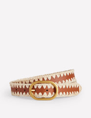 Boden Whipstitch Classic Belt - Tan