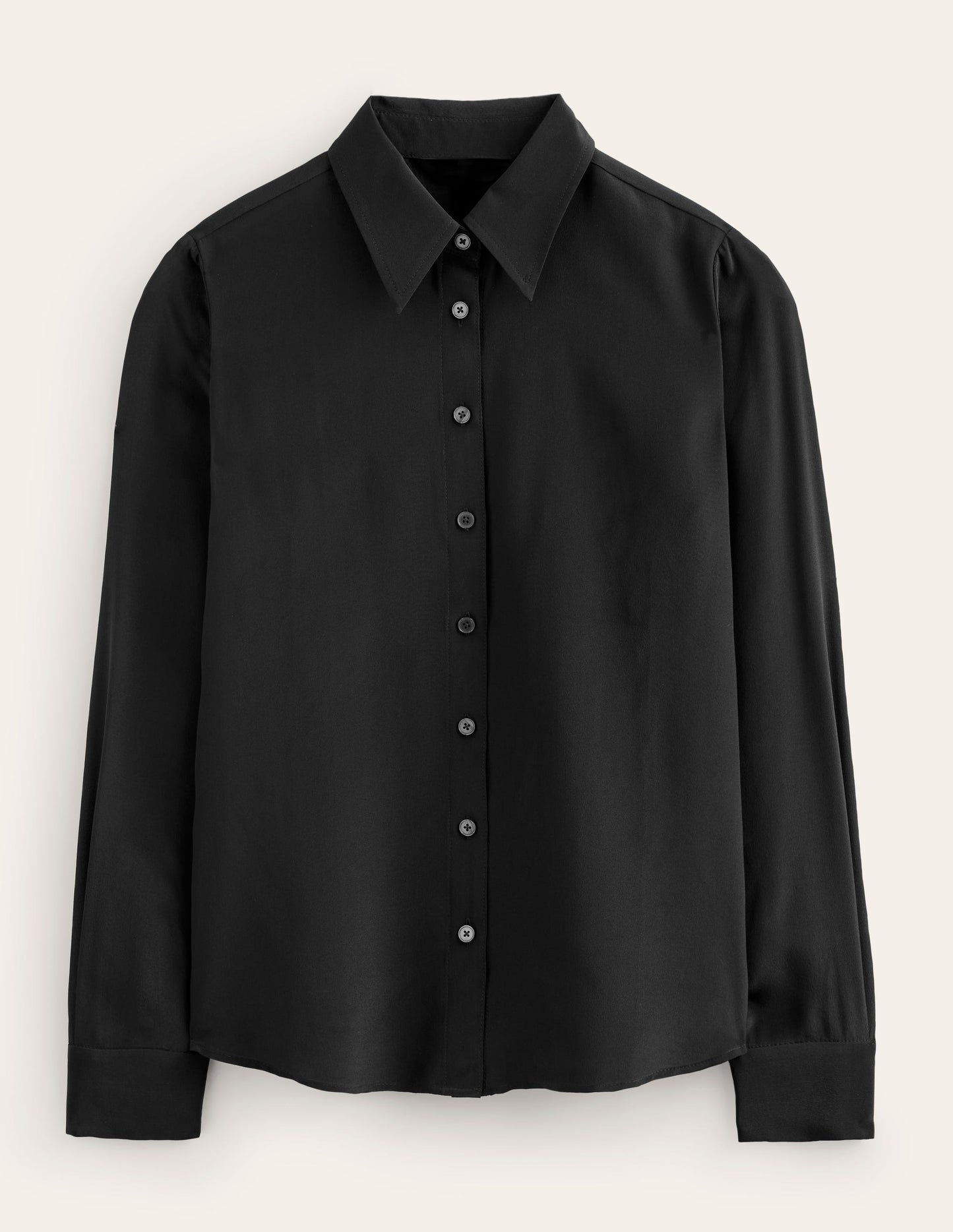 Boden Sienna Silk Shirt - Black