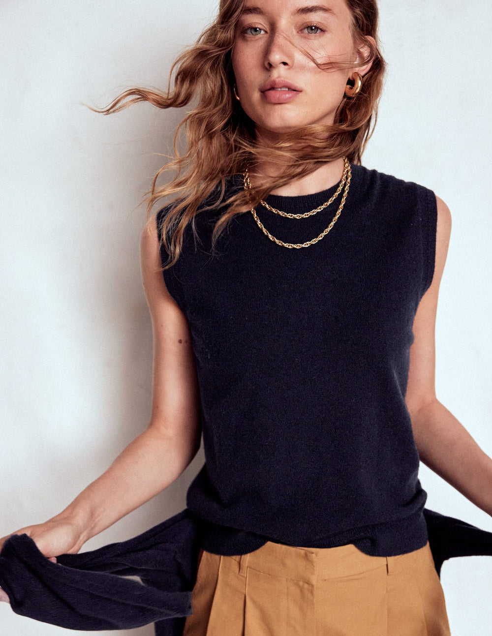 Boden Eva Cashmere Vest - Navy