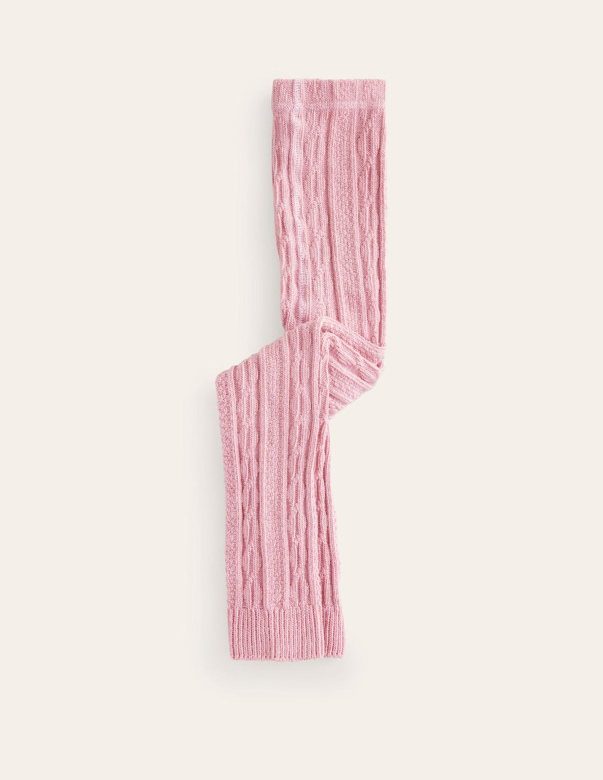 Boden Cable Footless Tights - Vintage Pink
