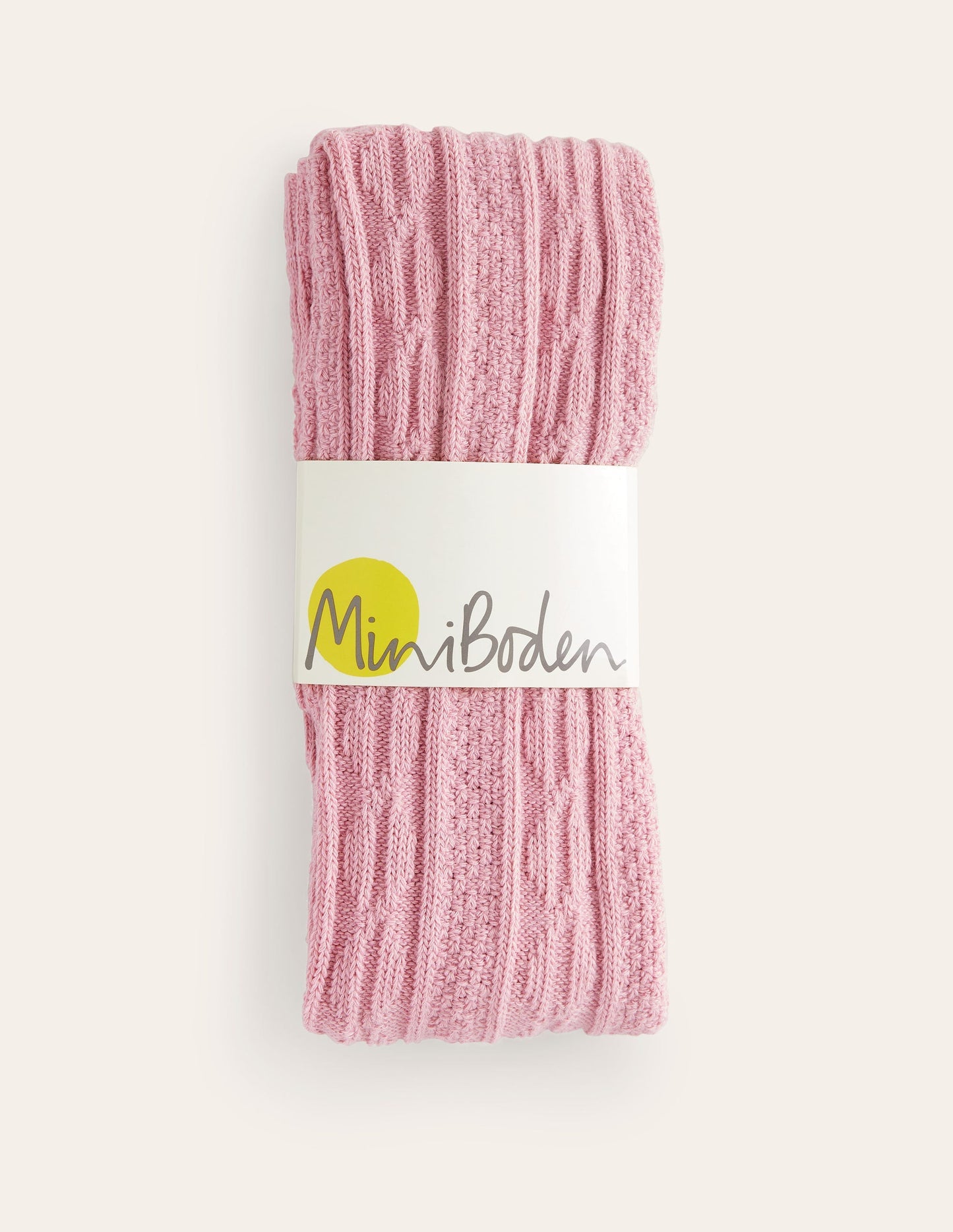 Boden Cable Footless Tights - Vintage Pink
