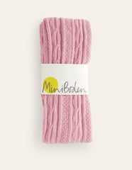 Boden Cable Footless Tights - Vintage Pink