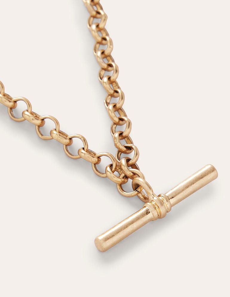 Boden T - bar Chain Necklace - Gold