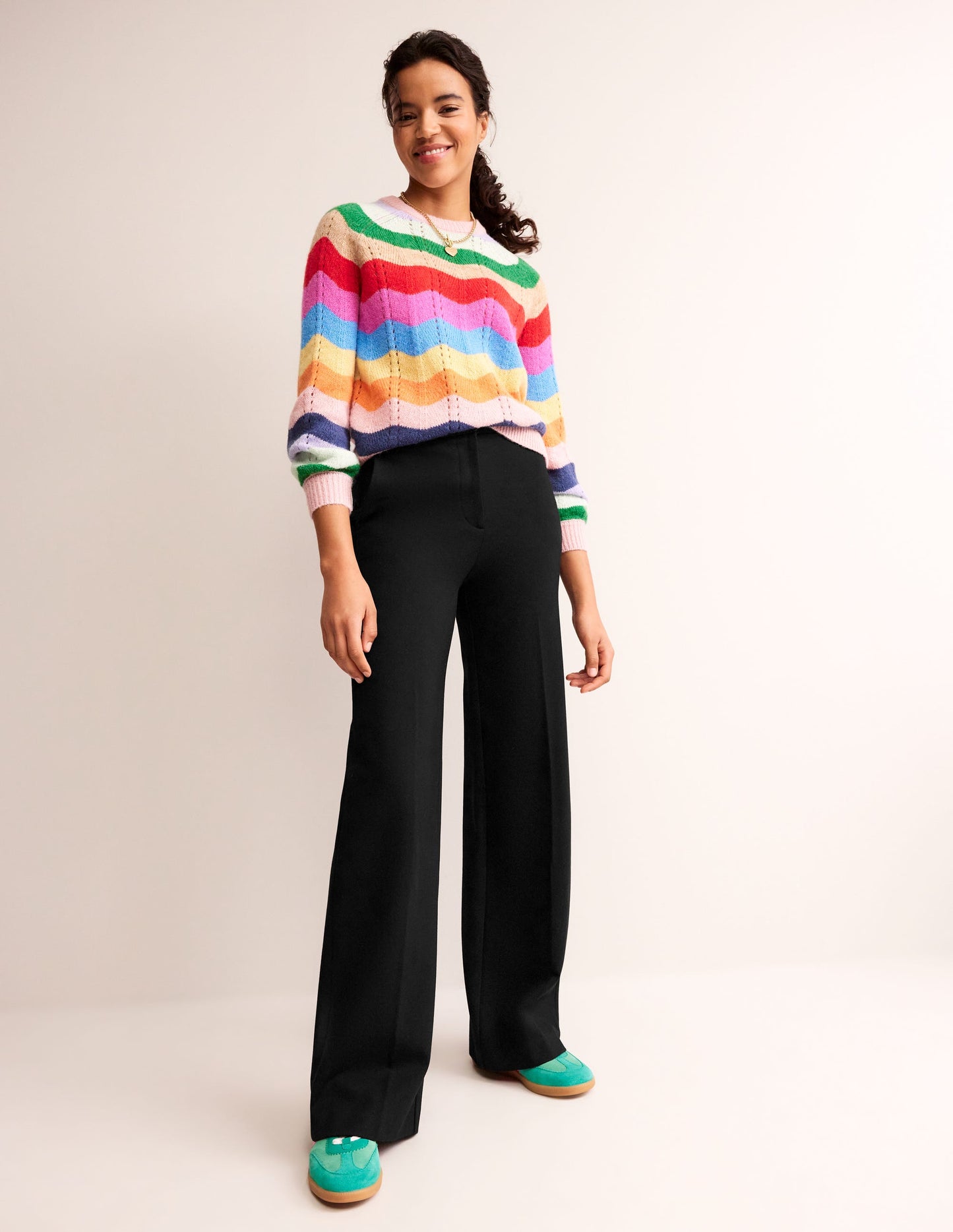 Boden Westbourne Ponte Trousers - Black
