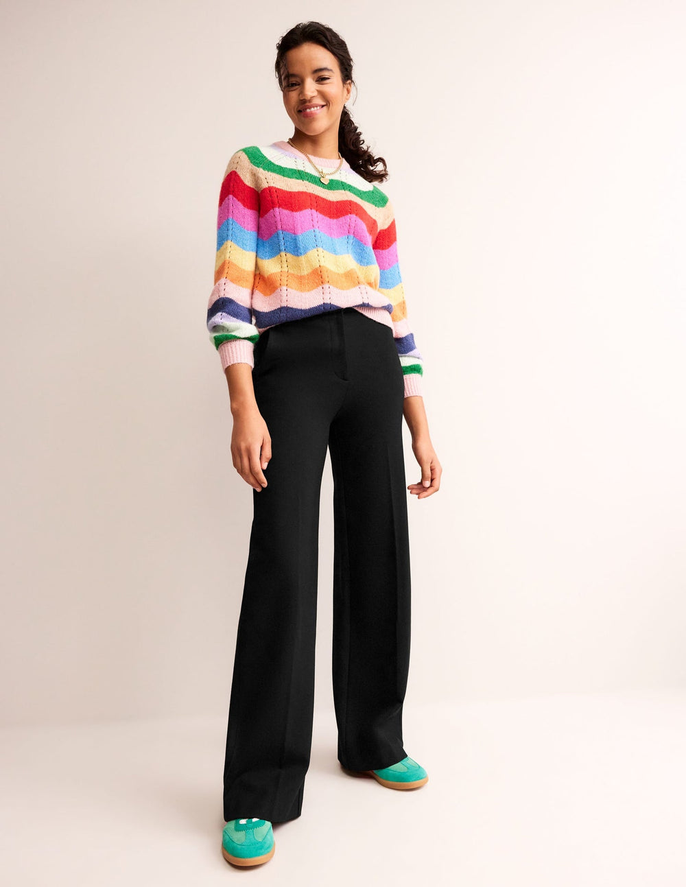 Boden Westbourne Ponte Trousers - Black