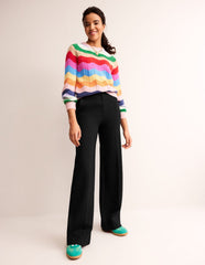 Boden Westbourne Ponte Trousers - Black