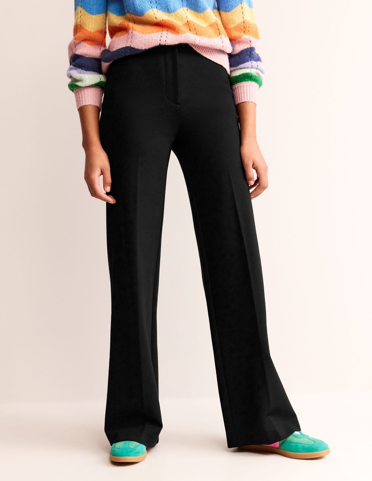 Boden Westbourne Ponte Trousers - Black