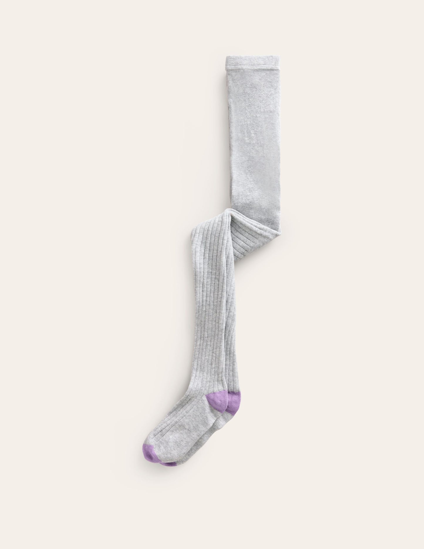 Boden Ribbed Tights - Grey Marl