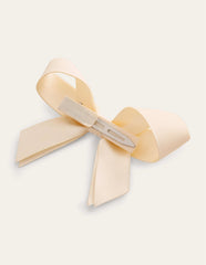 Boden Grosgrain Hair Bow - Ivory